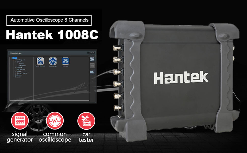 Hantek 8 Channels Generator 1008C Automotive Diagnostic USB Digital Oscilloscope
