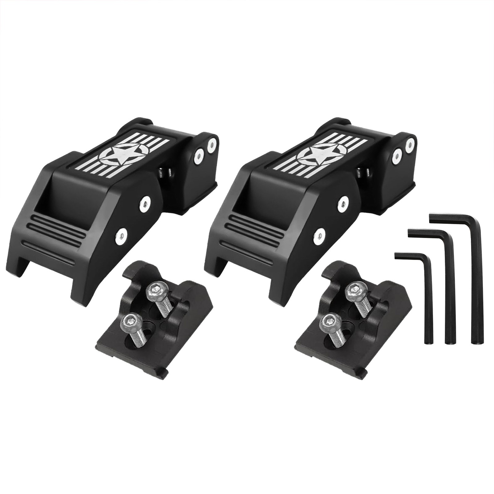 Jeep Wrangler JK/JKU 2007-2018 – Dual Aluminum Hood Latch/Catch Replacement