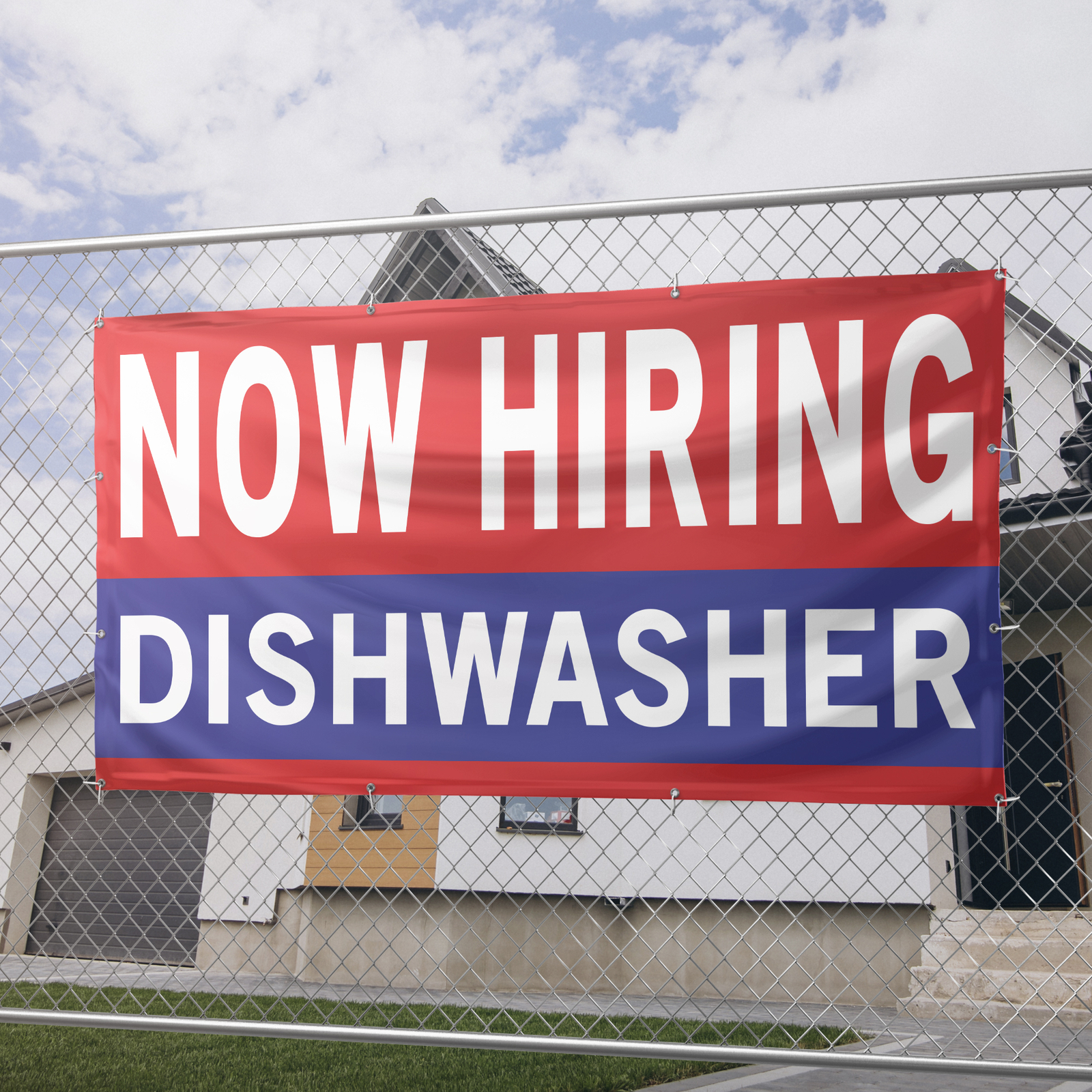 Now Hiring Dishwasher 13 oz Heavy Duty Vinyl Banner Jobs Available Help Wanted