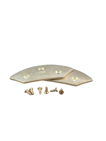 Triumph Boulevard 150 Brass Plated Toe Plates (1 Pair) + Screw Option