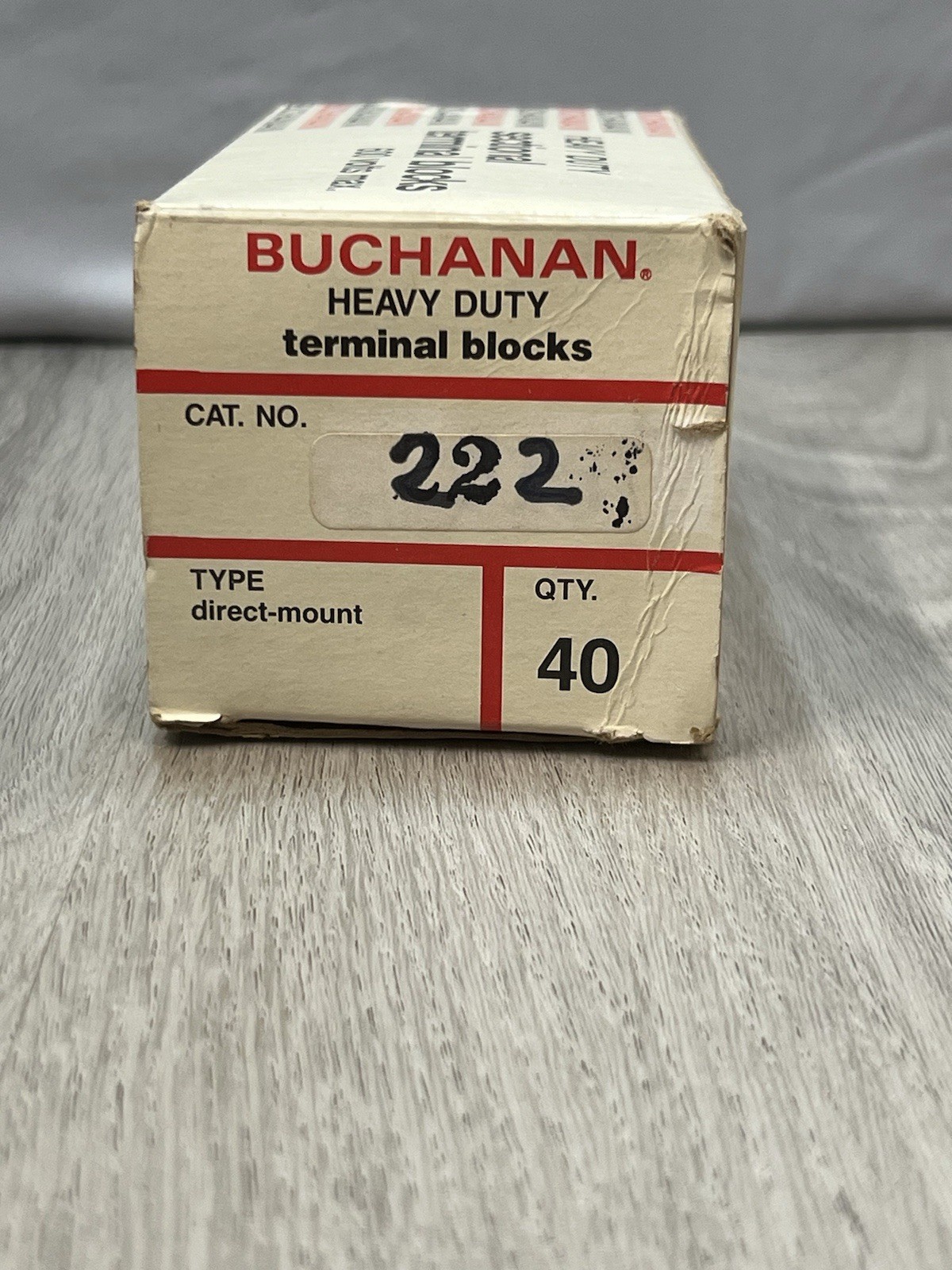 BUCHANAN 222 BU HEAVY DUTY BOX Of 40 600 VOLT SERIES 200 TERMINAL BLOCKS . NIB