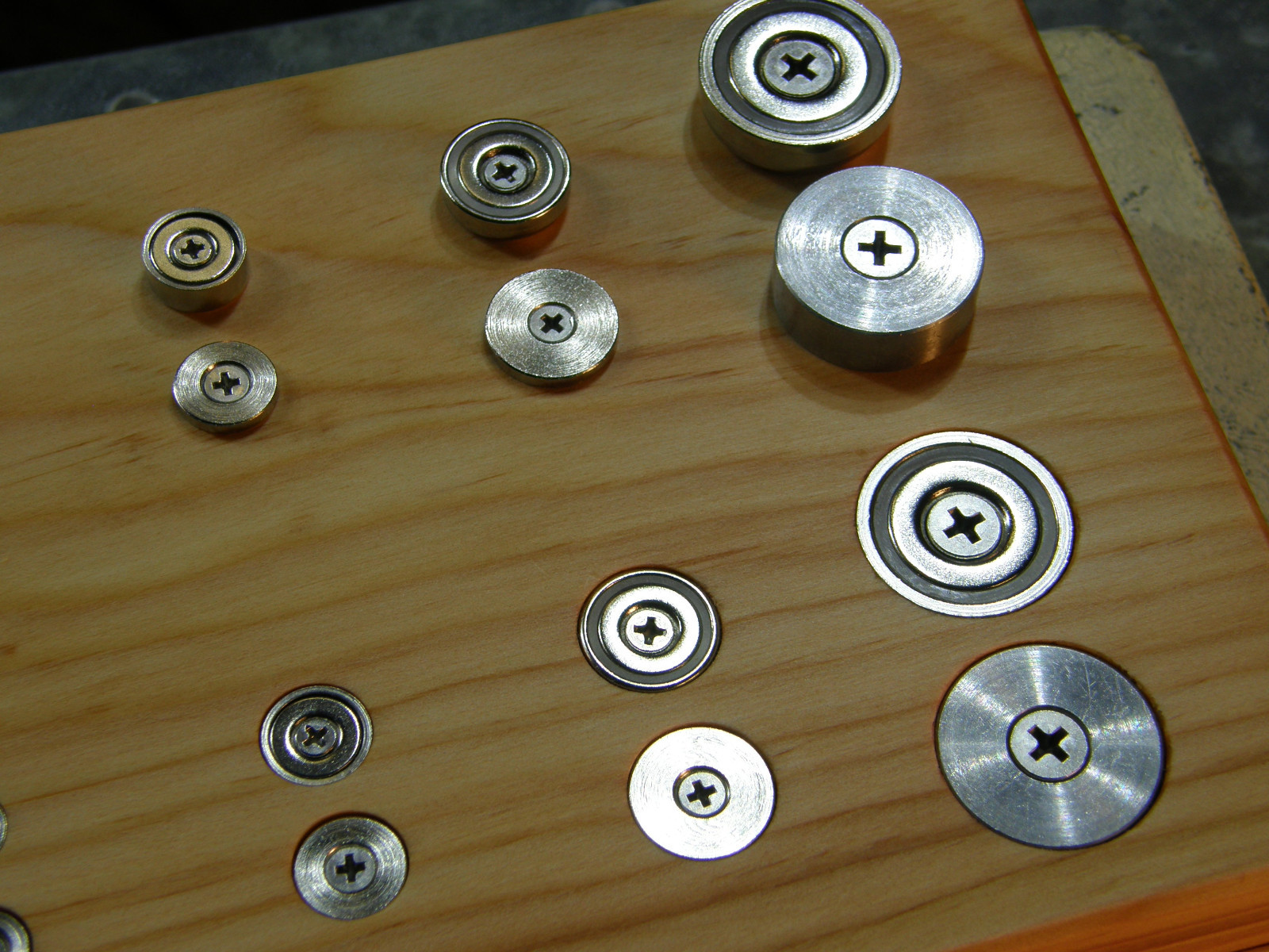 Magnet Pot Cup Door Catch / Strike Plate / 10mm 12mm 16mm 25mm / with Screws