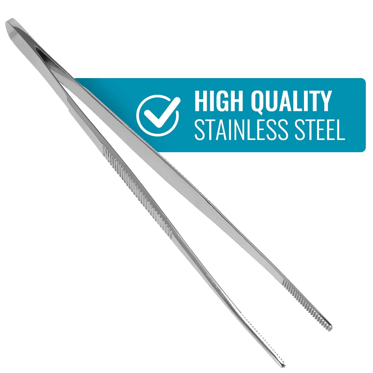 MABIS Stainless Steel Dressing Forceps, 5.5 Inch (Pack of 1), Silver