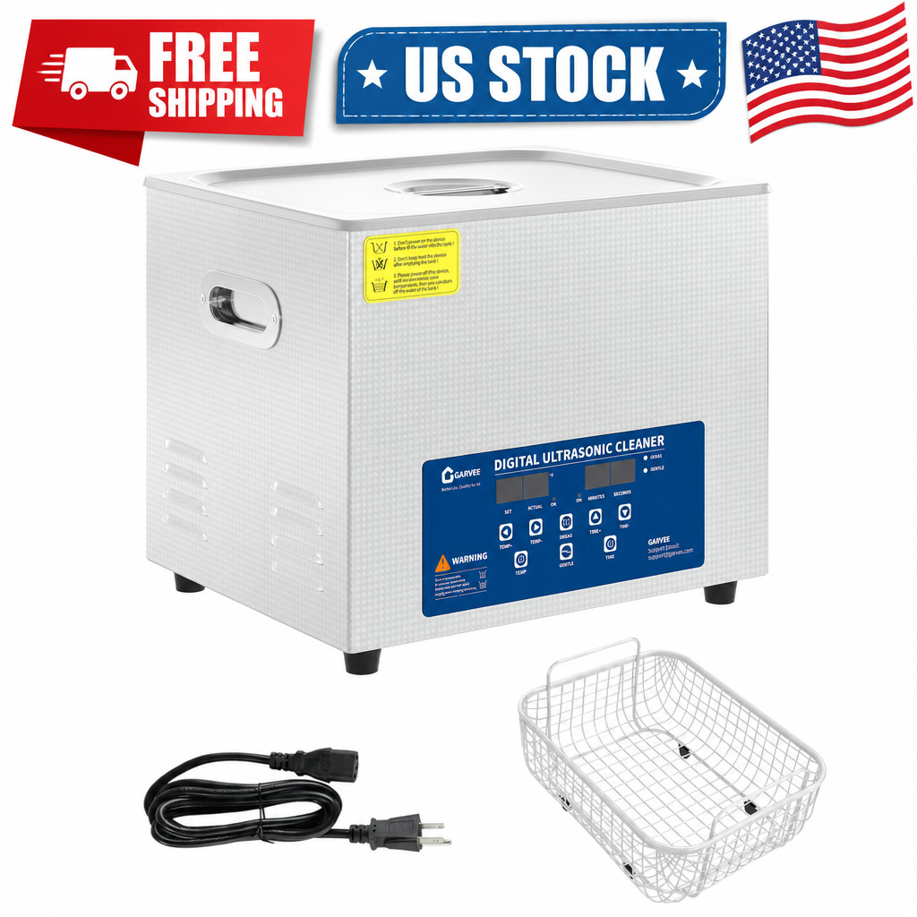 10L Ultrasonic Cleaner with Digital Timer & Heater, 40kHz Professional Ultrasoni
