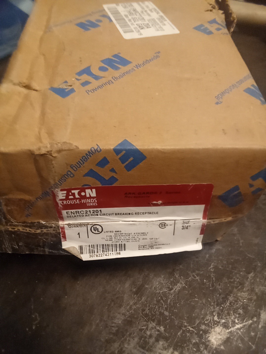 EATON ENRC21201 ARK-GUARD 20A EXPLOSION PROOF RECEPTACLE ONLY 125V 3/4″