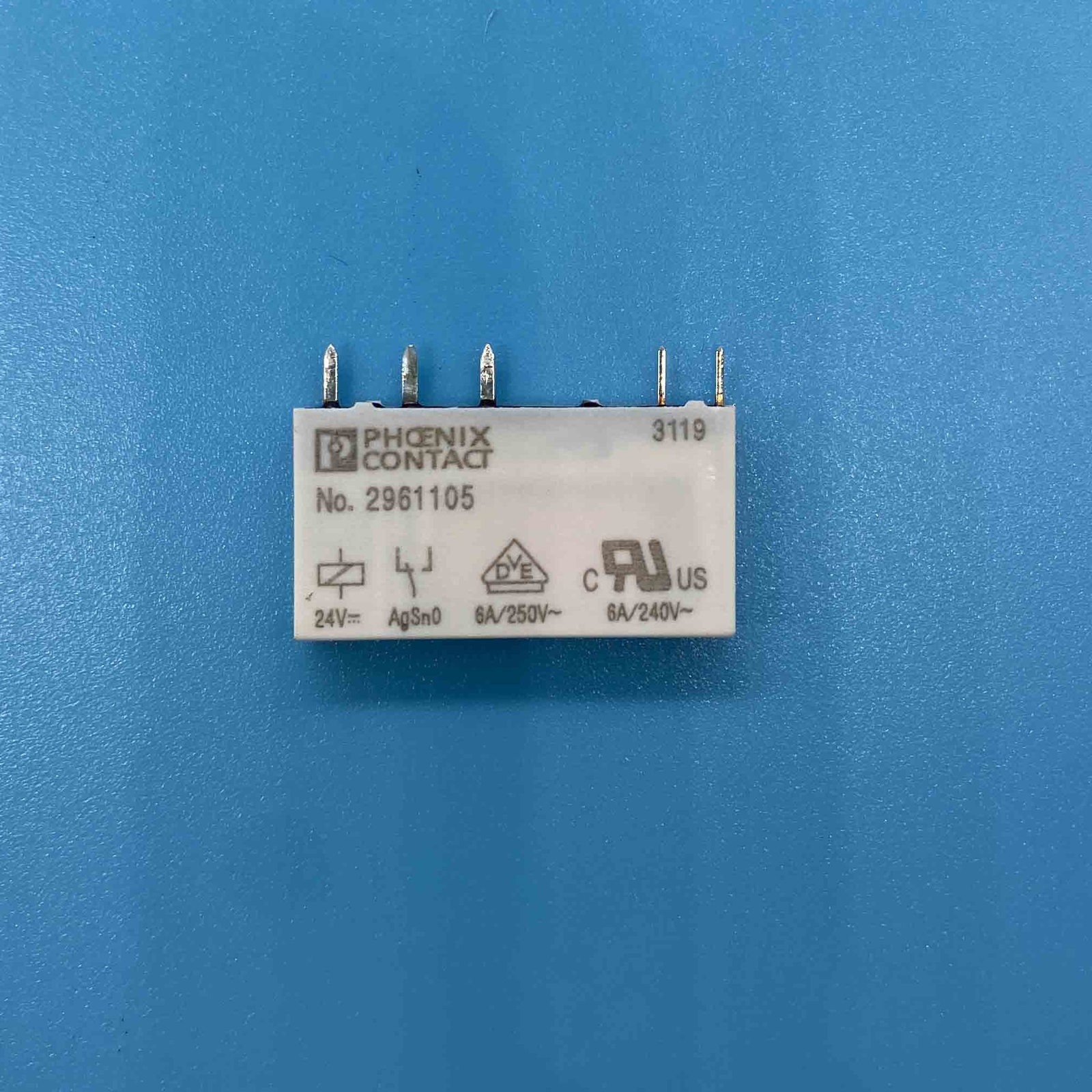 24VDC 6A 250VAC 5-Pin For No.2961105 Phoenix Contact Power Relay (Pack of 10)