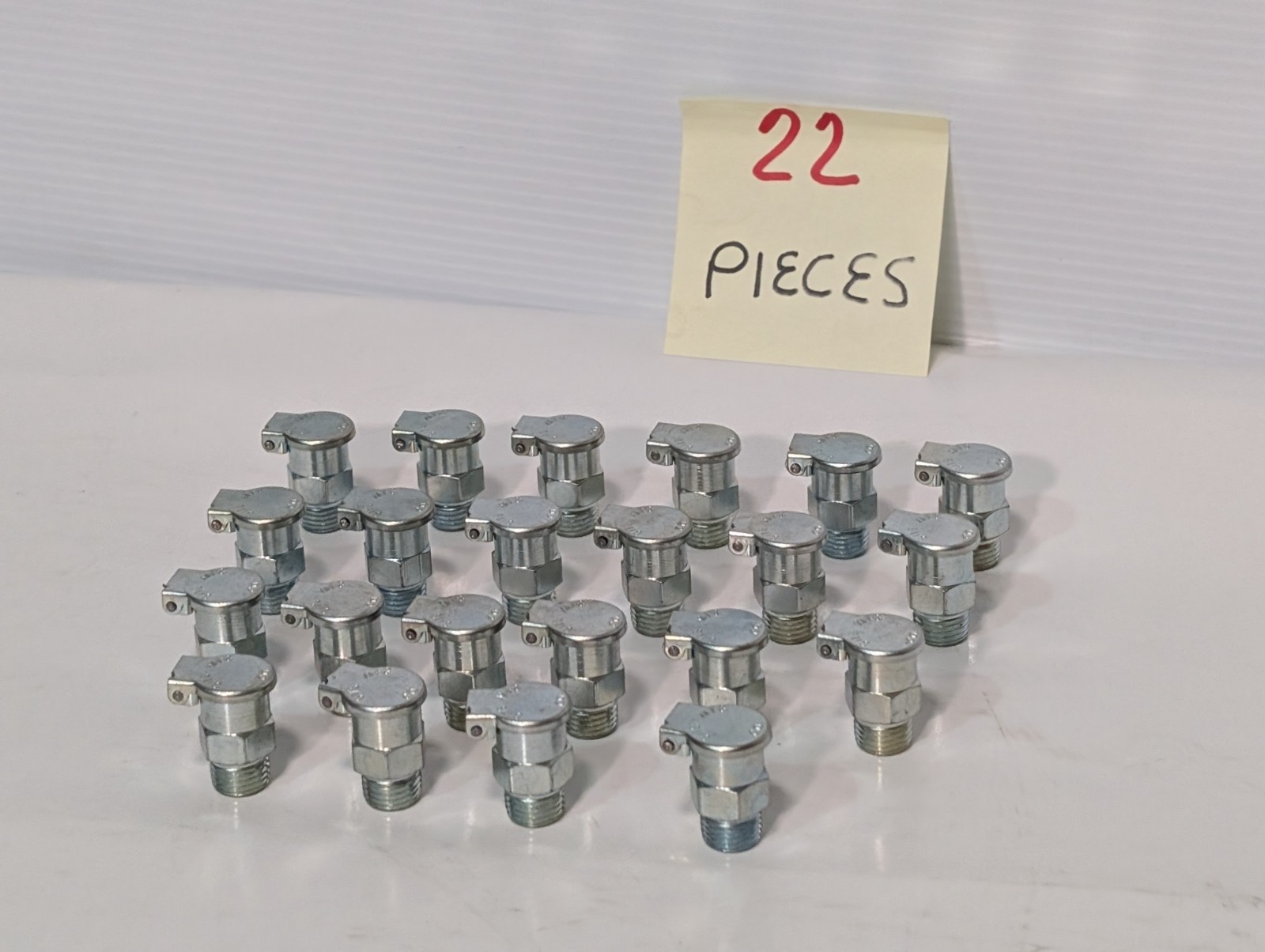 Lot of 22 Gits Bros Manufacturing Flip Top Press Fit Oiler Oil Cup, 1-1/4″ Tall