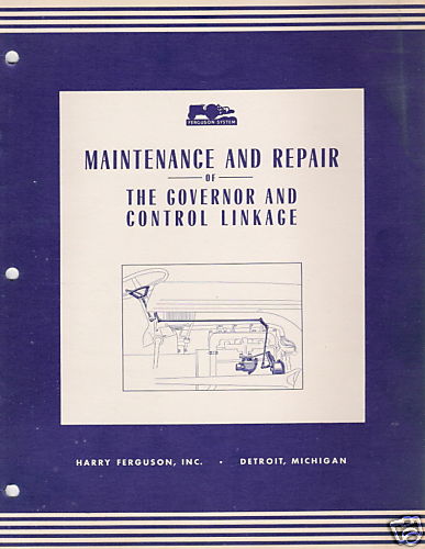 Original OEM Ford Tractor 9N & 2N Rebuilt Governor + Instruction Book.