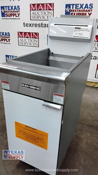 Black Diamond 40Lbs Natural Gas Deep Fryer with manufacturer warranty 1 Year