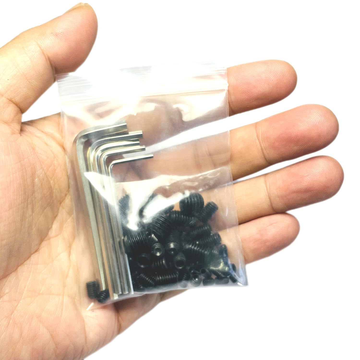 95Pcs Set Screws Assortment Kit with Hex Wrench, Grub Screws M3 M4 M5 M6 M8