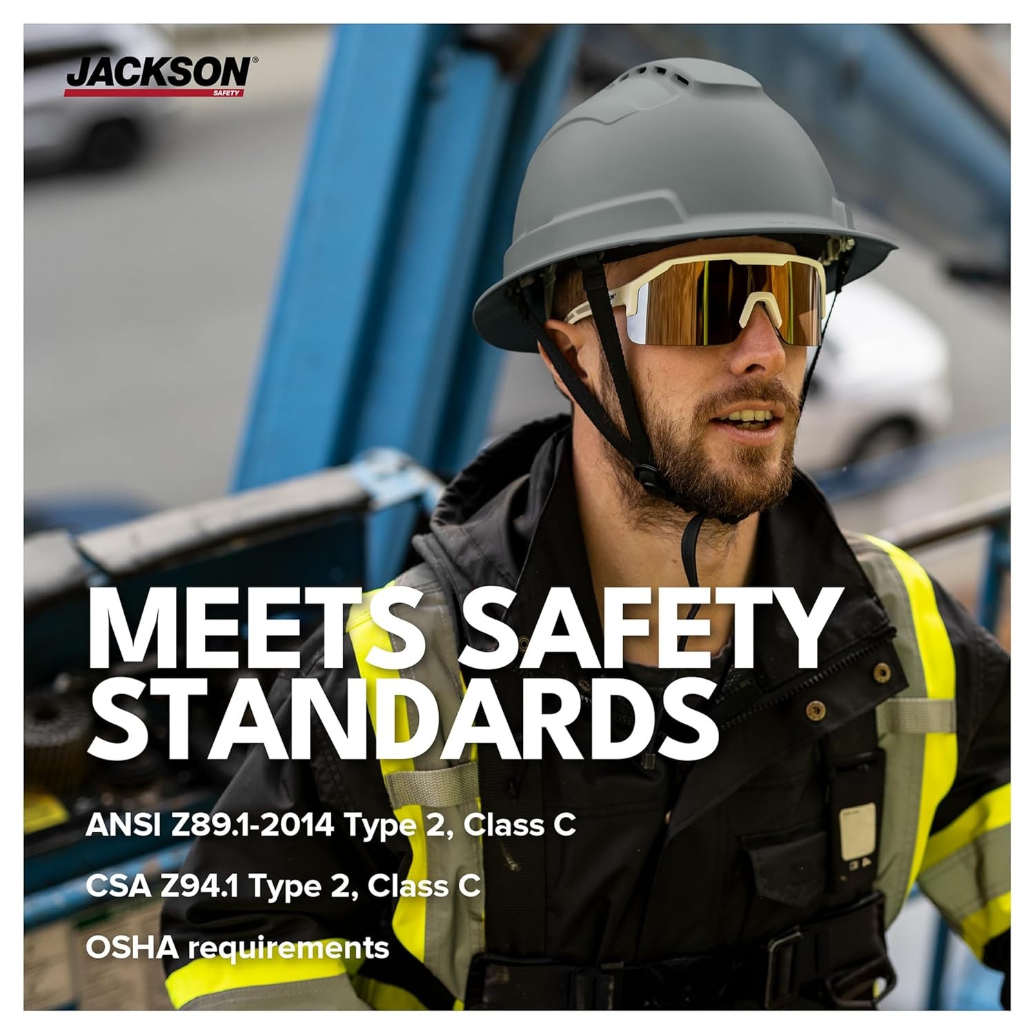 Jackson Safety Blockhead2 Type 2 Full Brim Vented Construction Industrial Hard