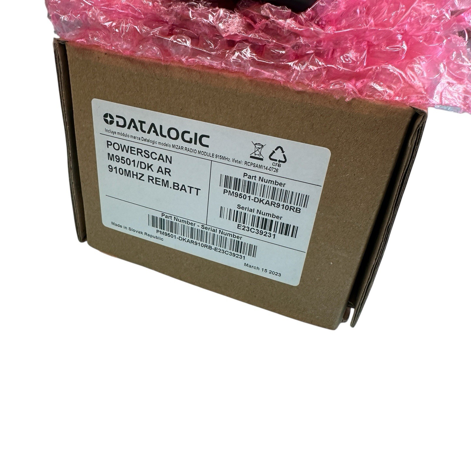 Datalogic PowerScan PM9501 Barcode Scanner Cordless 2D Scanner Only (NEW)