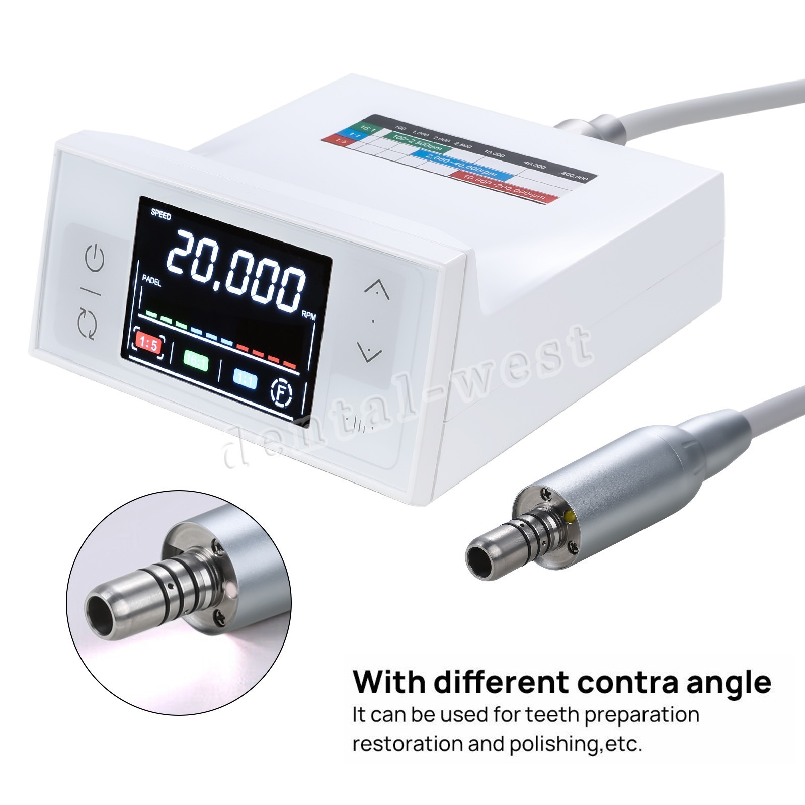CICADA Dental LED Brushless Electric Mirco Motor LED Screen Touch Button