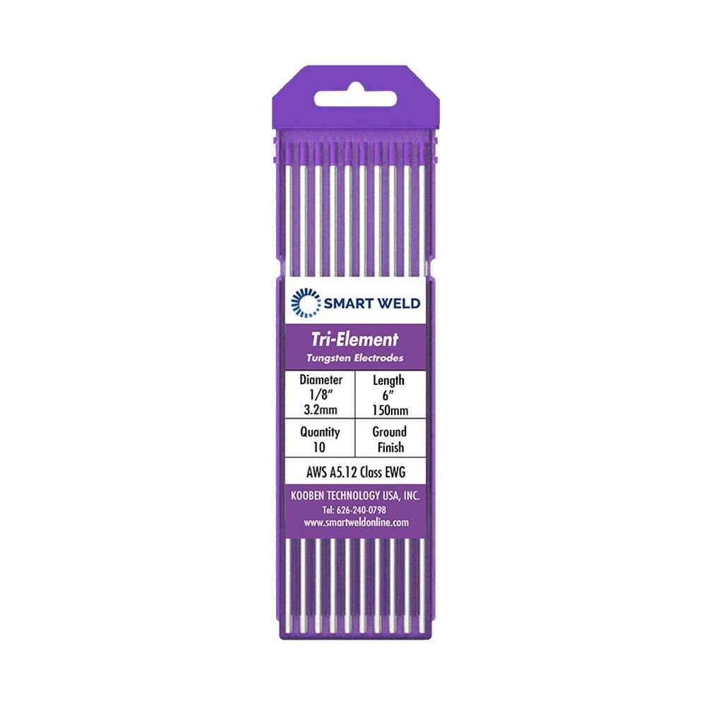 Comparable with E3 TIG Welding Tungsten Electrode 1/8″x6″ Purple EWG 10 pack