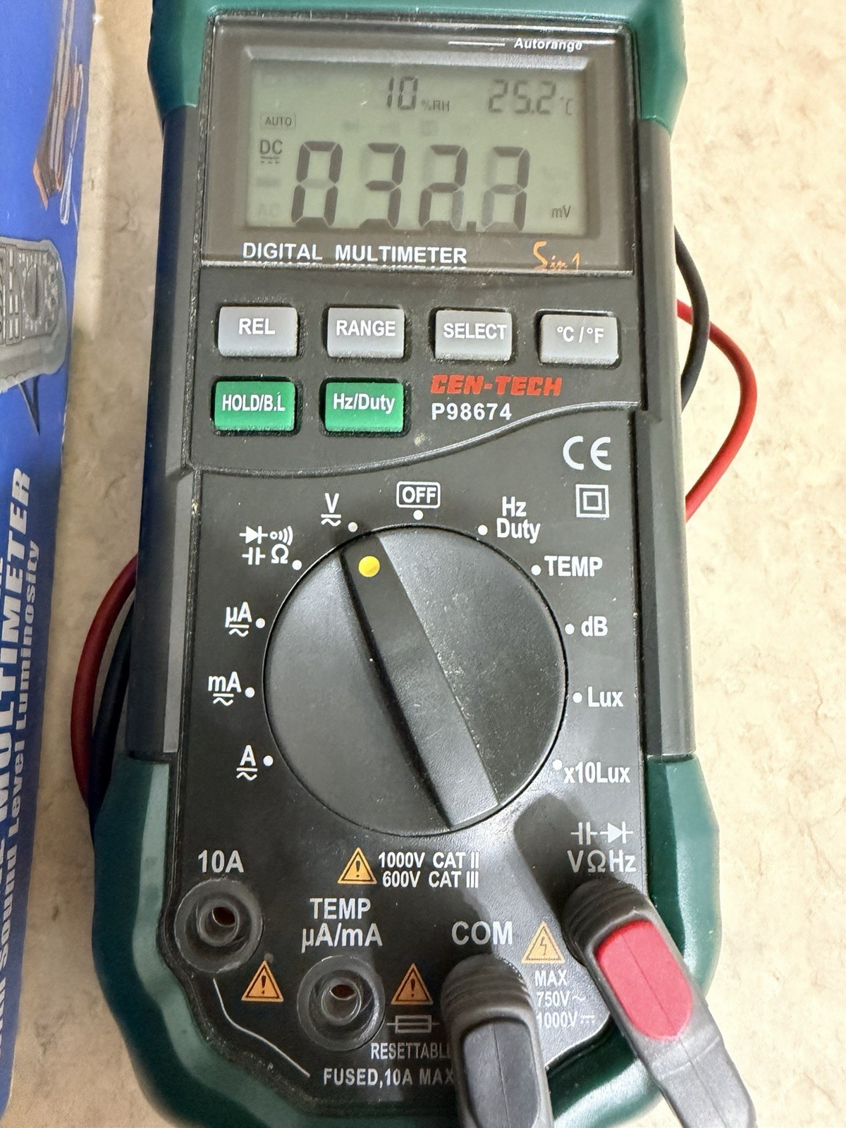 Centech 14 Function Professional Digital Multimeter (98674) Green