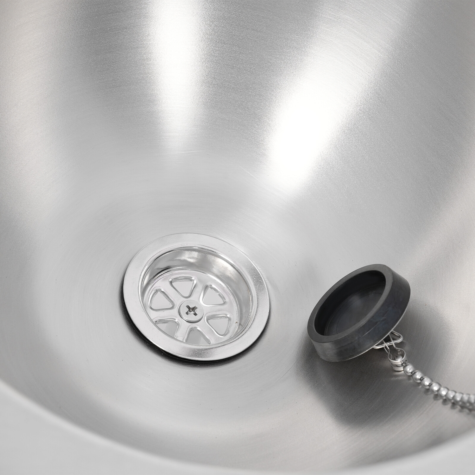 RV Caravan Camper Stainless Steel Hand Wash Basin Kitchen Triangular Sink+Faucet