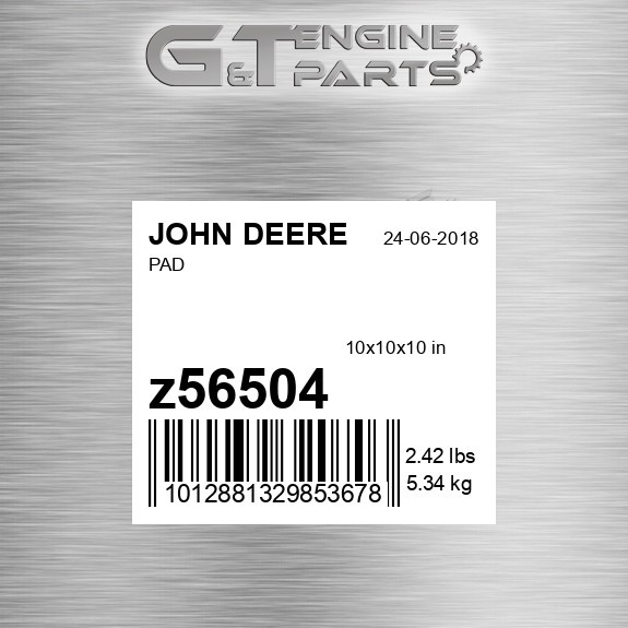 Z56504 PAD fits JOHN DEERE (Surplus Open Box)