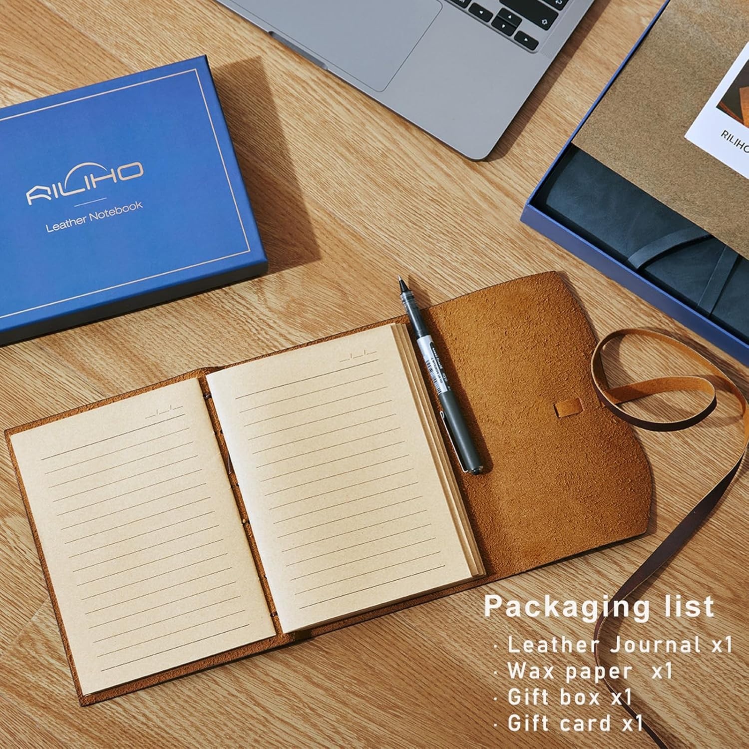 Leather Journal Notebook – Genuine Leather Journals for Writing 8×10 Inches, …