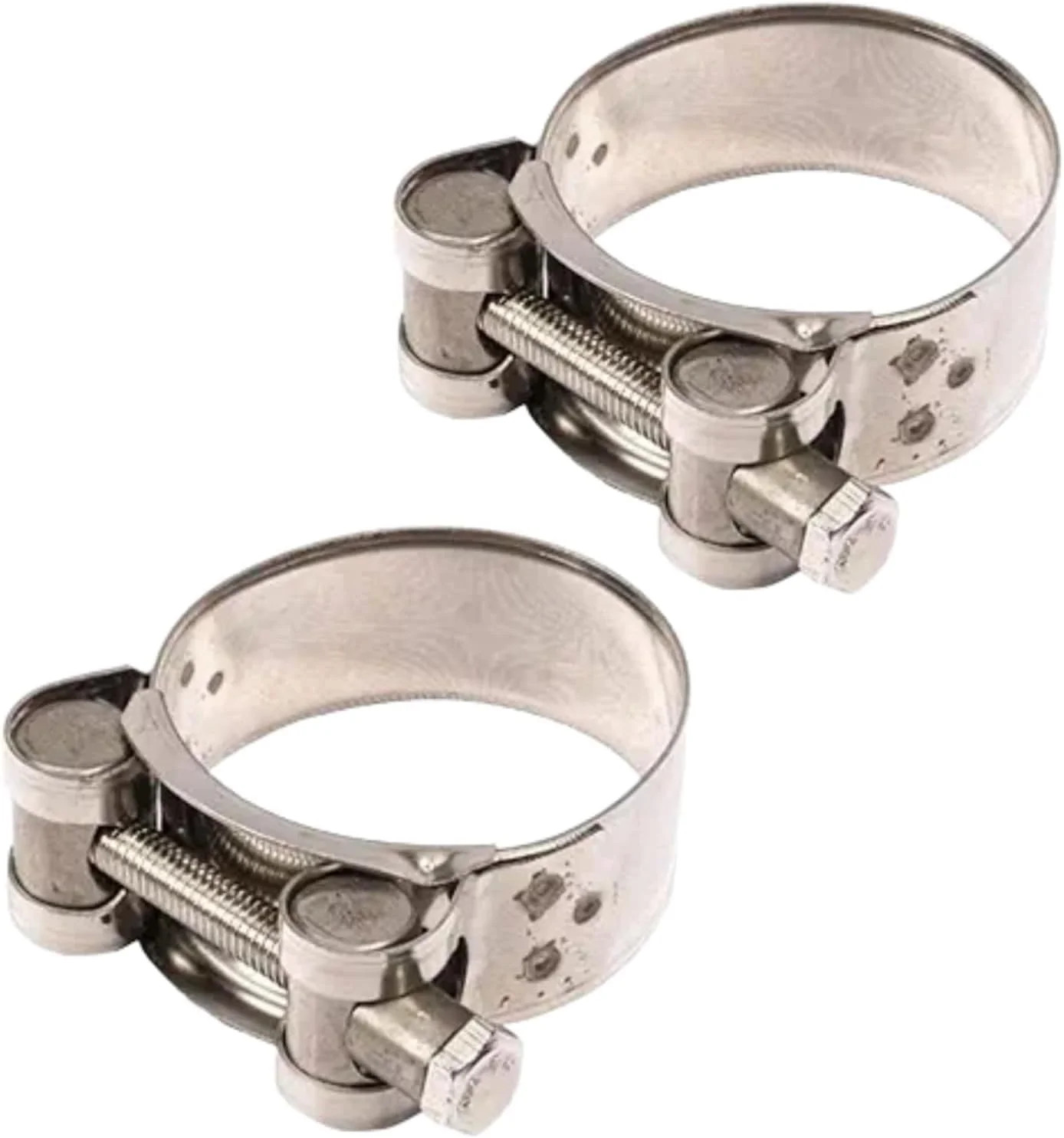 2Pcs Exhaust Clamp Stainless Steel Exhaust Band Clamp Replacement for Motorcy…