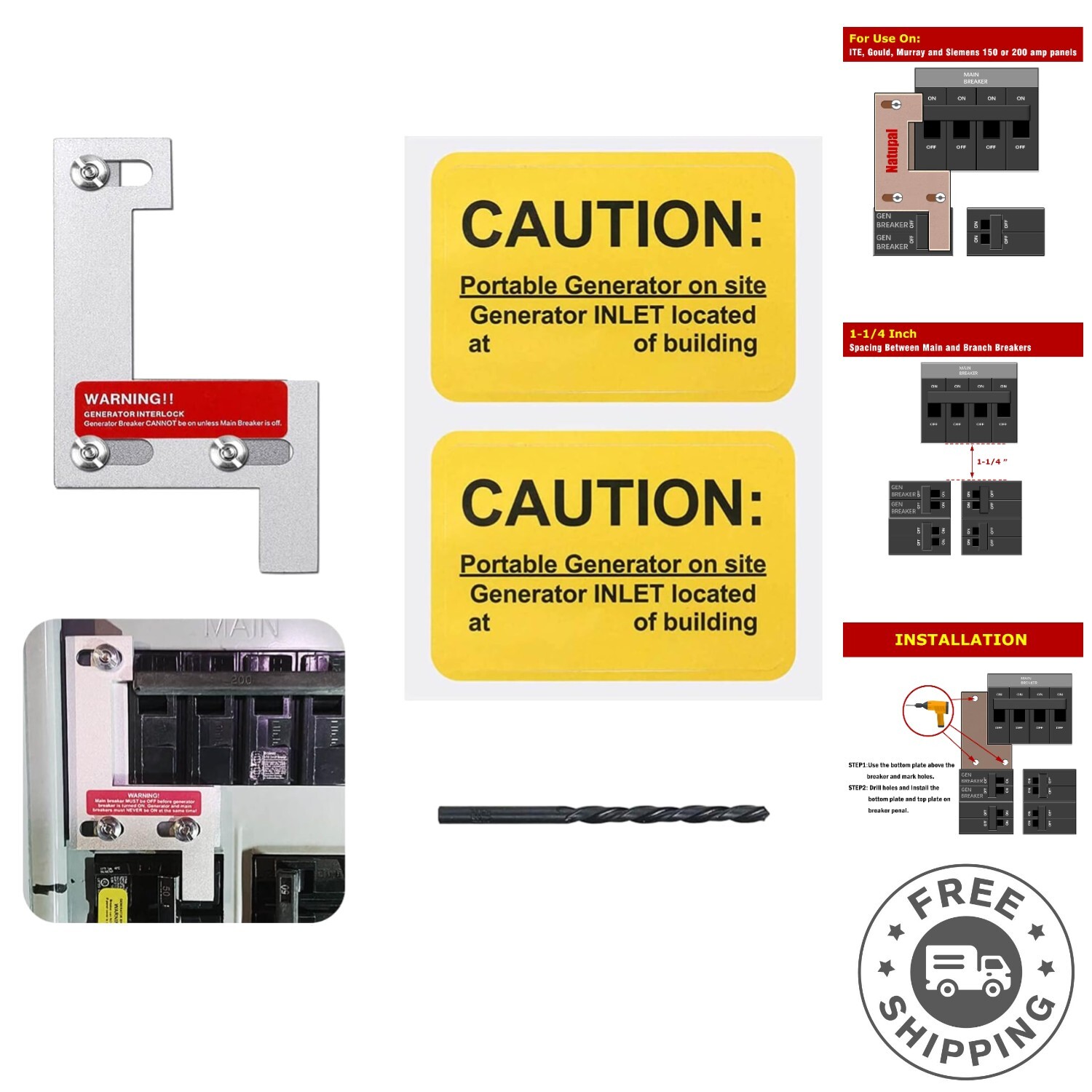 Generator Interlock System for Seamless Power Transfer – 3.2 Ounces Lightweight