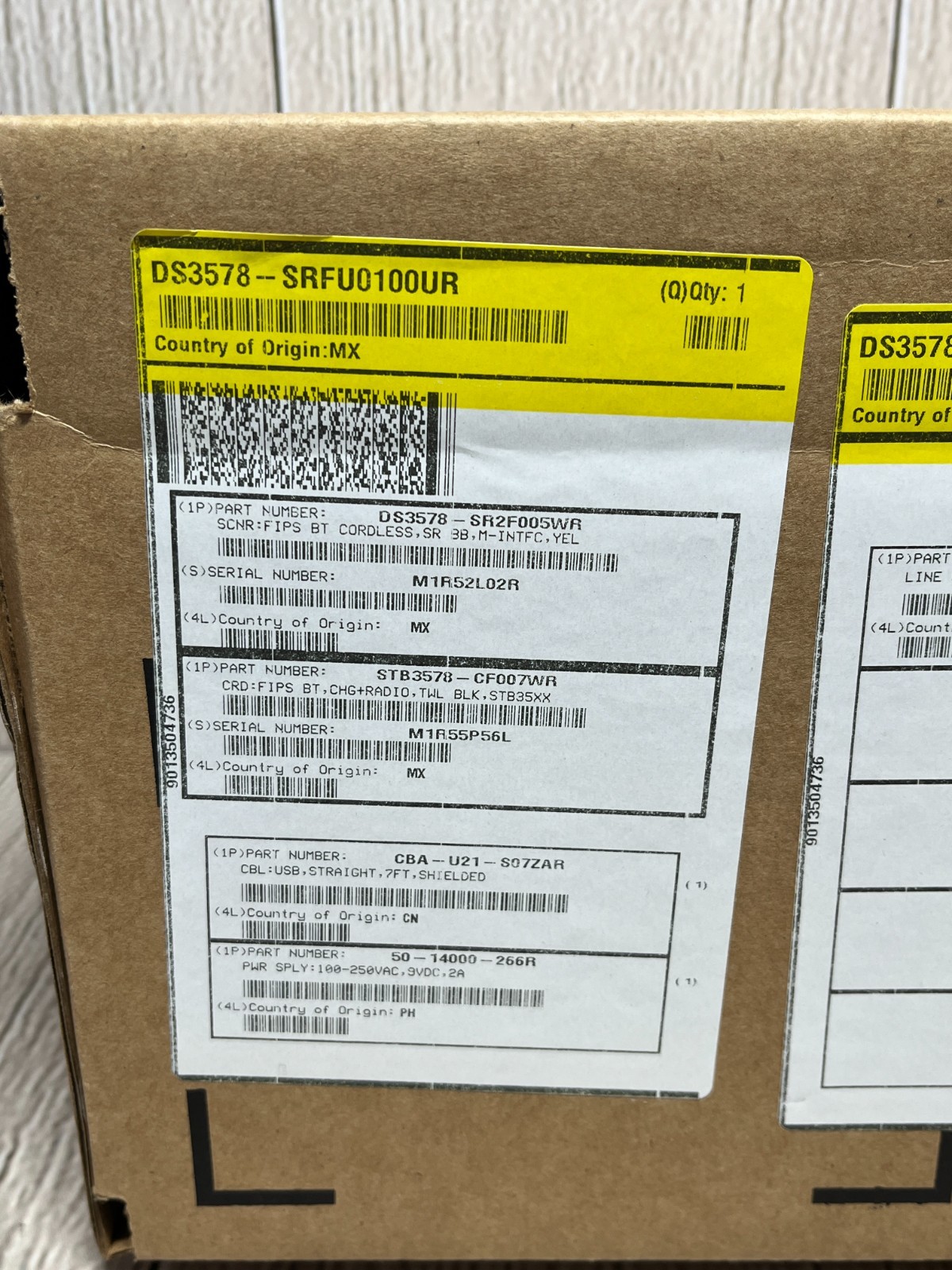 Symbol DS3578-SR-F005WR 1D 2D QR Wireless Barcode Scanner Kit