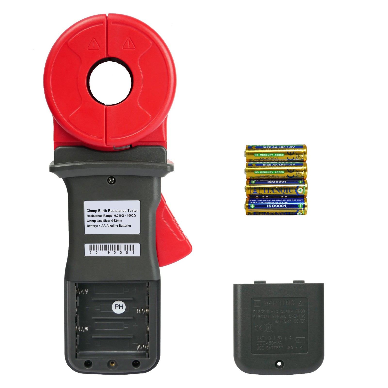 EM2100 Clamp-On Earth Ground Resistance Tester 0.010Ω~1000Ω New
