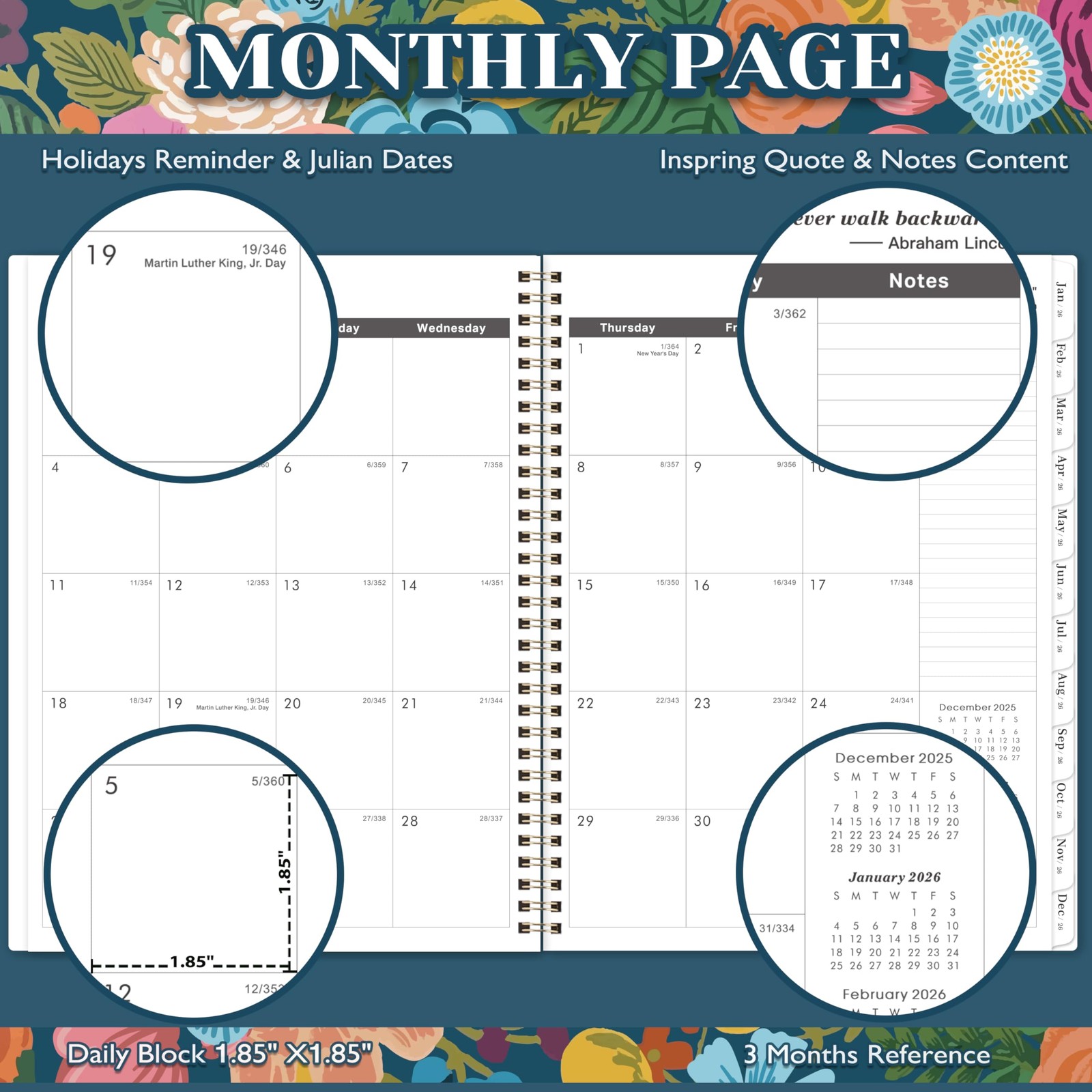 2026-2027 Monthly Planner – 2026-2027 Planner, Jan. 2026 – Dec. 2027, 9 x 11,…
