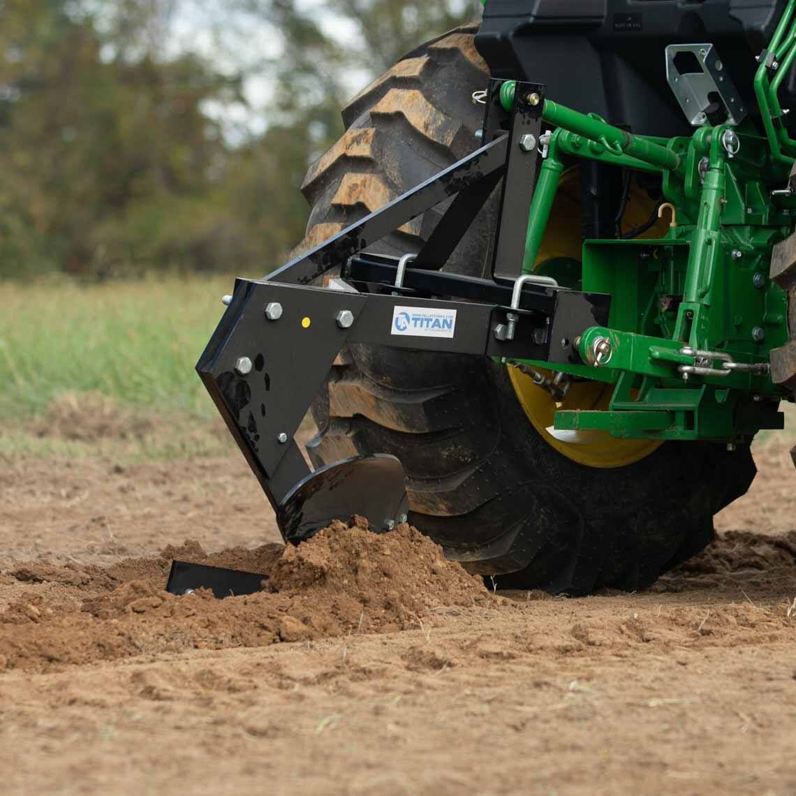 Titan Attachments 18-in. Single Bottom Tow-Behind Moldboard Turn Plow, 3-Point H