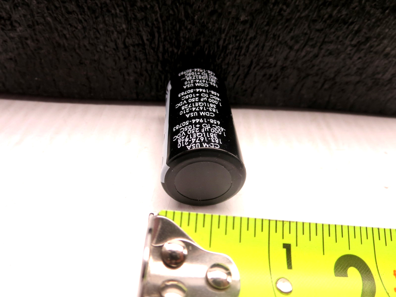 CDM USA 381LQE1728 Capacitor 1,000uf 250VDC +/-20% -40C To +105C Snap-In NEW