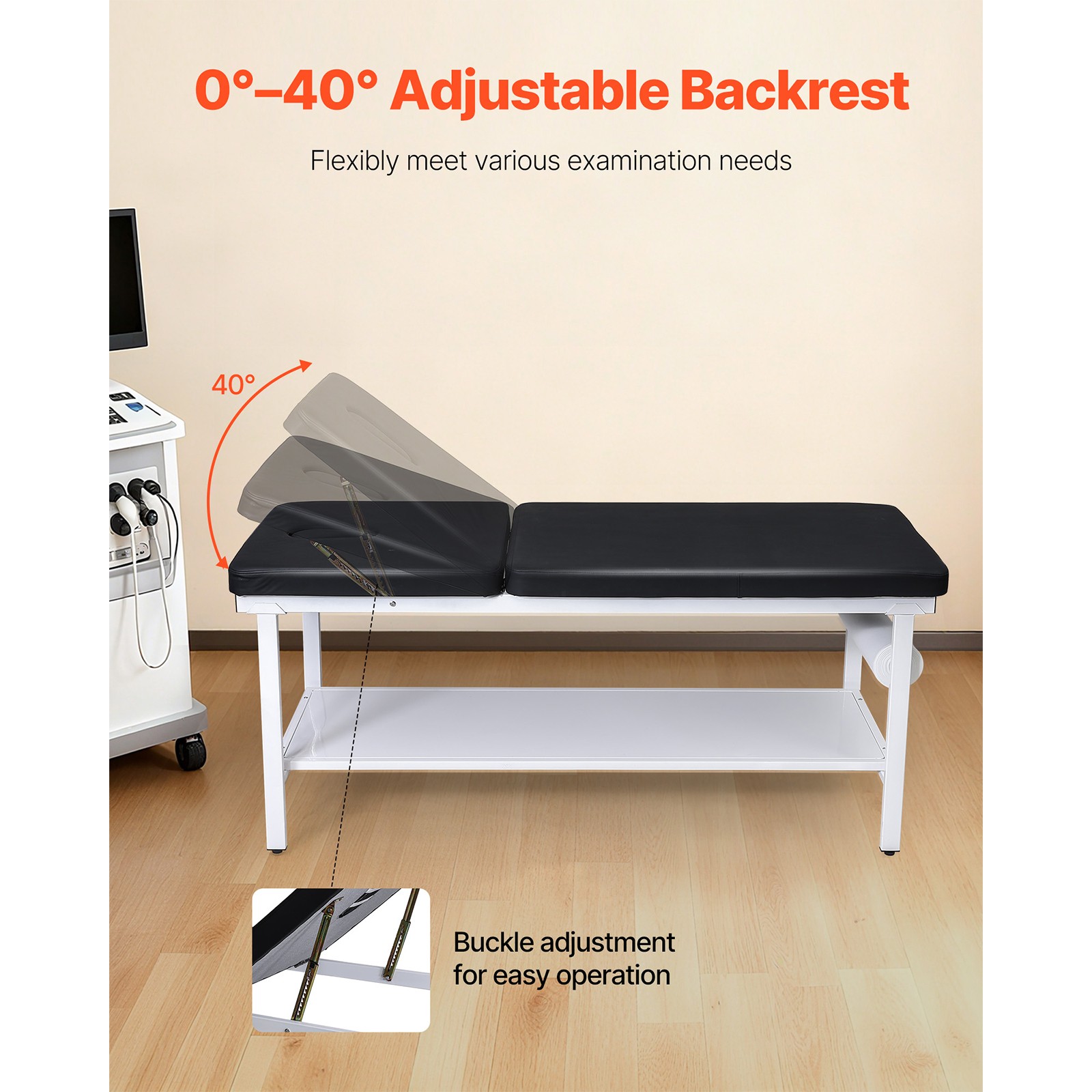Uimoso Medical Examination Table with Paper Roll Holder for Physical Therapy