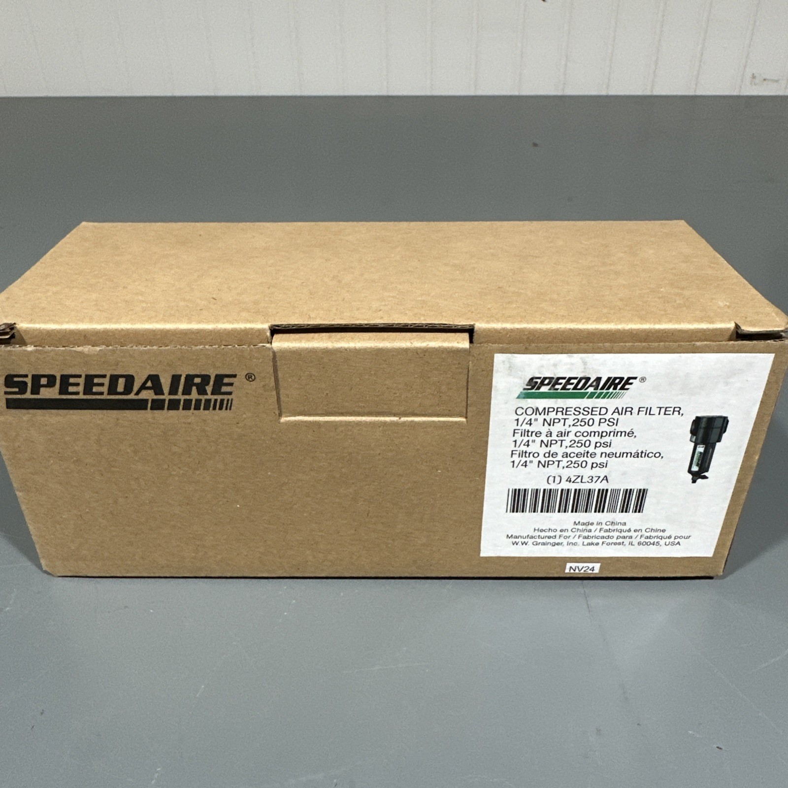 SPEEDAIRE 4ZL37 4ZL37A AIR LINE FILTER 1/4″ INLET 250 PSIG