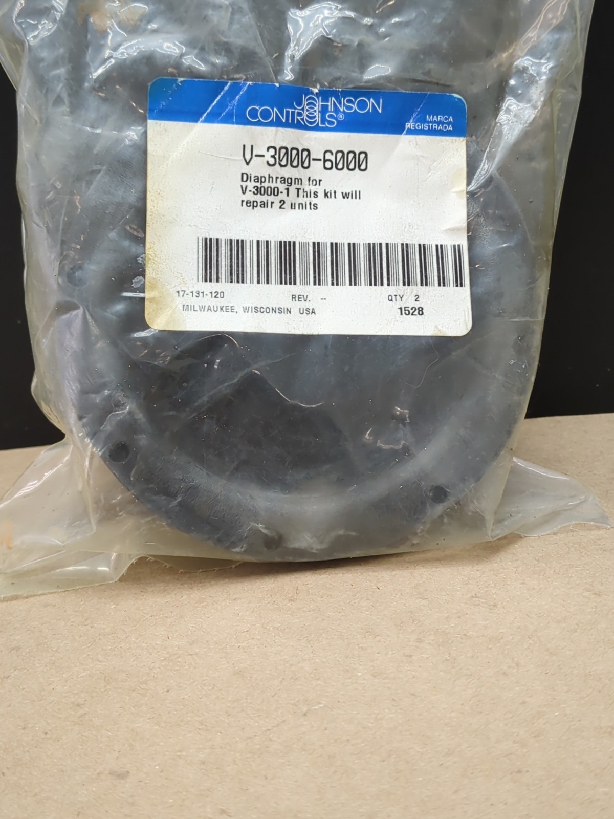 New Johnson Controls V-3000-6000 Rubber Diaphragm For V3000-1 Actuator