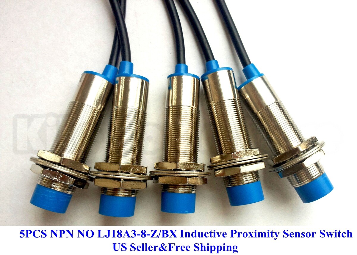 5Pcs NPN NO LJ18A3-8-Z/BX Inductive Proximity Sensor Switch PNP DC6V-36V US