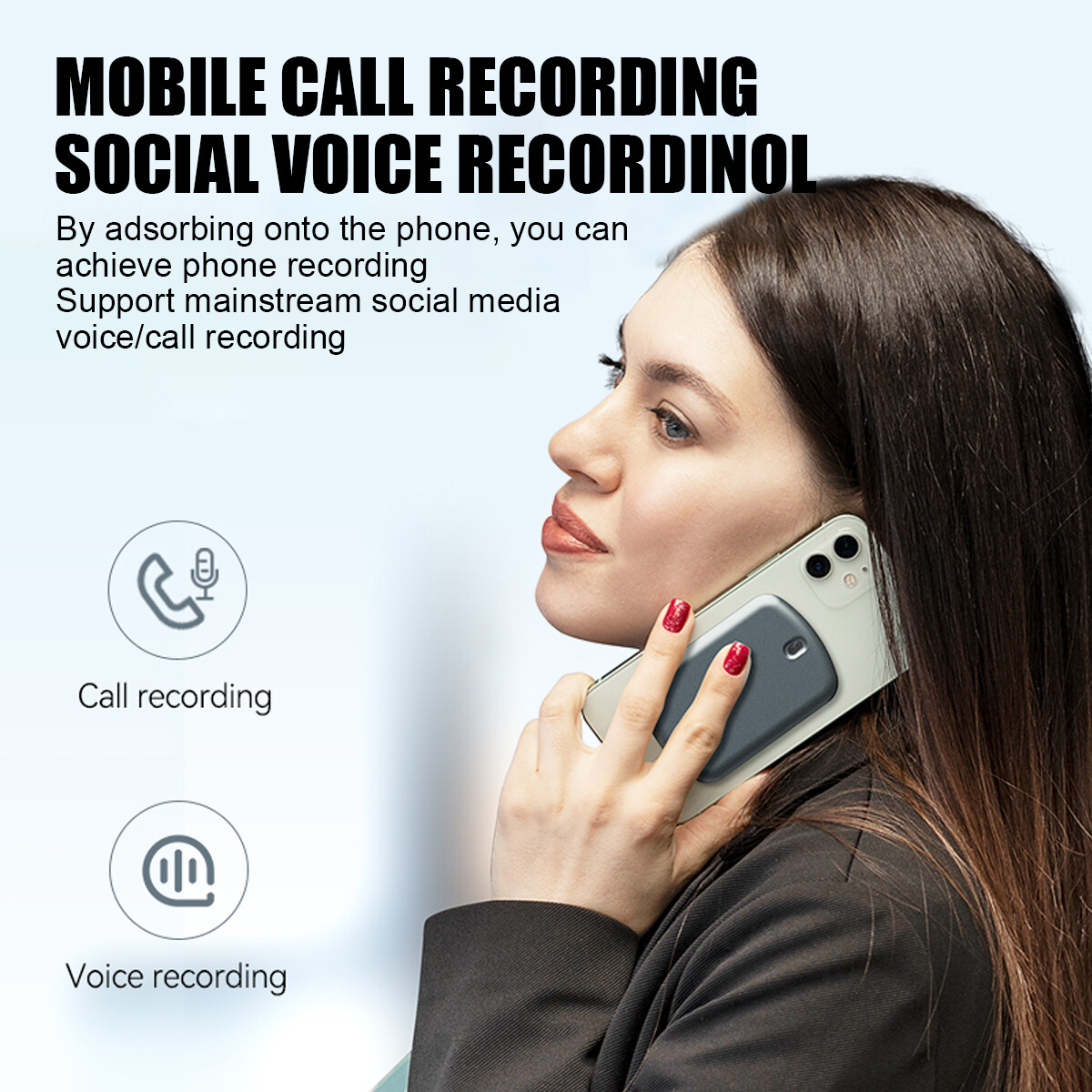 ChatGPT-4 AI Powered Phone Call Recording Voice Recorder APP Control Audio 128GB