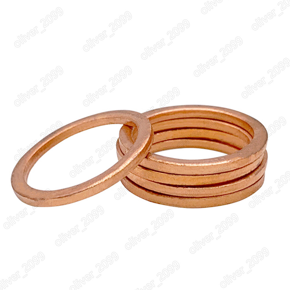 99.9% Pure Copper Ring Seals and Gaskets DIN7603 M6 M8 M10 M12 M13 M14 M16 M20