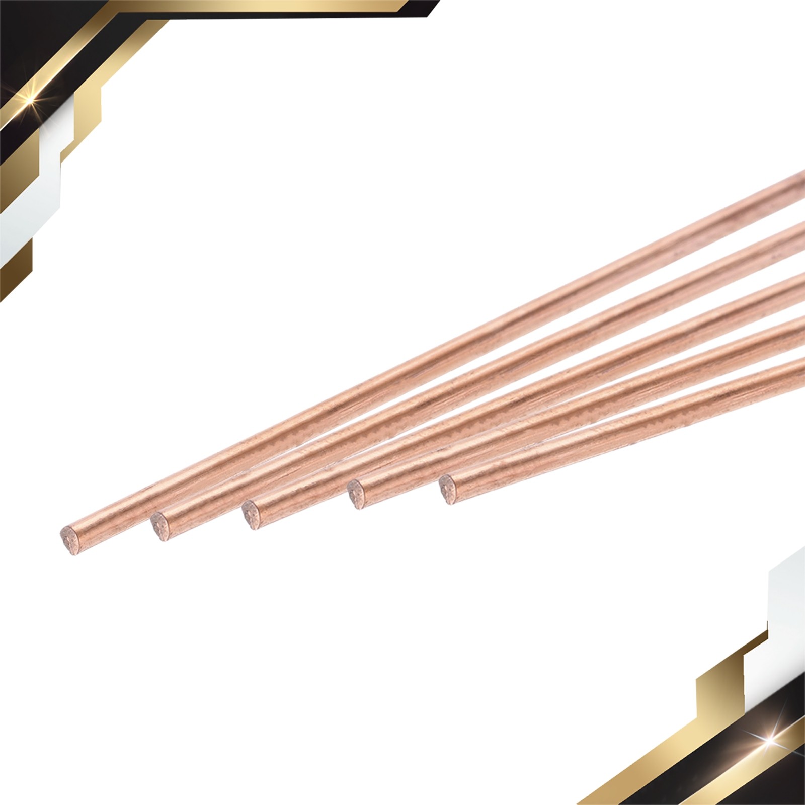 5 Pack Pure Copper Round Rod 1.2mm/0.05″ Dia 9.84″ Length Solid Copper Rod