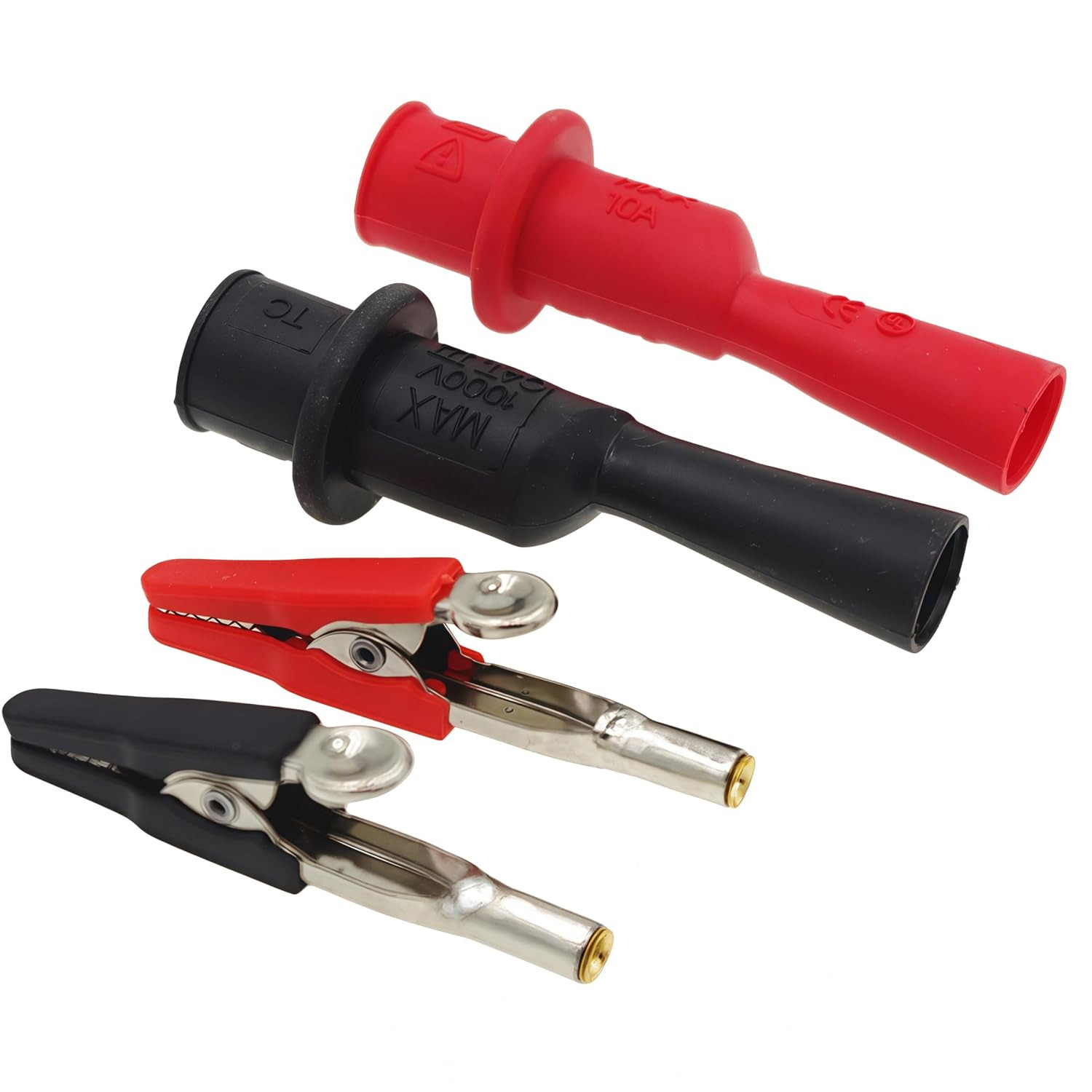 AC15 Insulated Test Probe Push on Alligator Clips Crocodile Clamps Use for Test