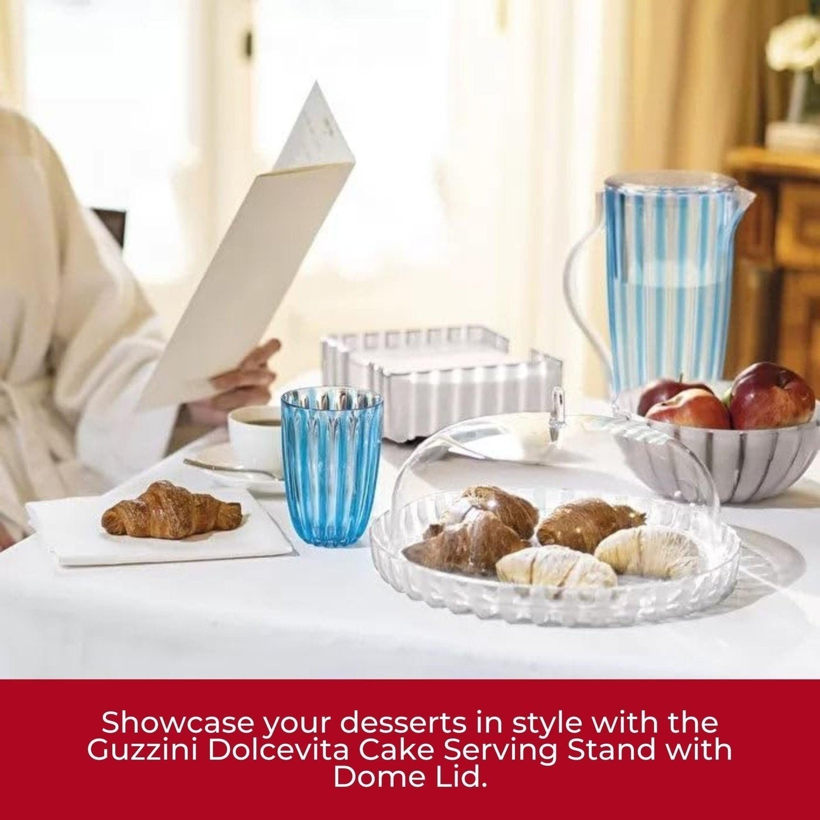 Guzzini Dolcevita Cake Stand (12″) Mother of Pearl 100% Recycled Plastic…