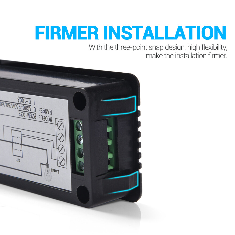 100A AC Digital Power Panel Meter Monitor Power Energy Voltmeter Ammeter 80-260V