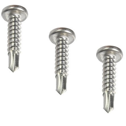 #10 Self Drilling Sheet Metal Screws TEK Tap Pan Head Stainless Steel All Sizes