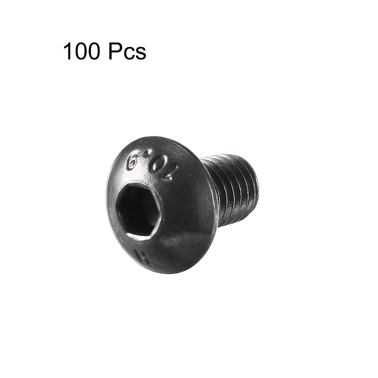 M5X8Mm 10.9 Alloy Steel Button Head Hex Socket Cap Screw Bolt 100Pcs