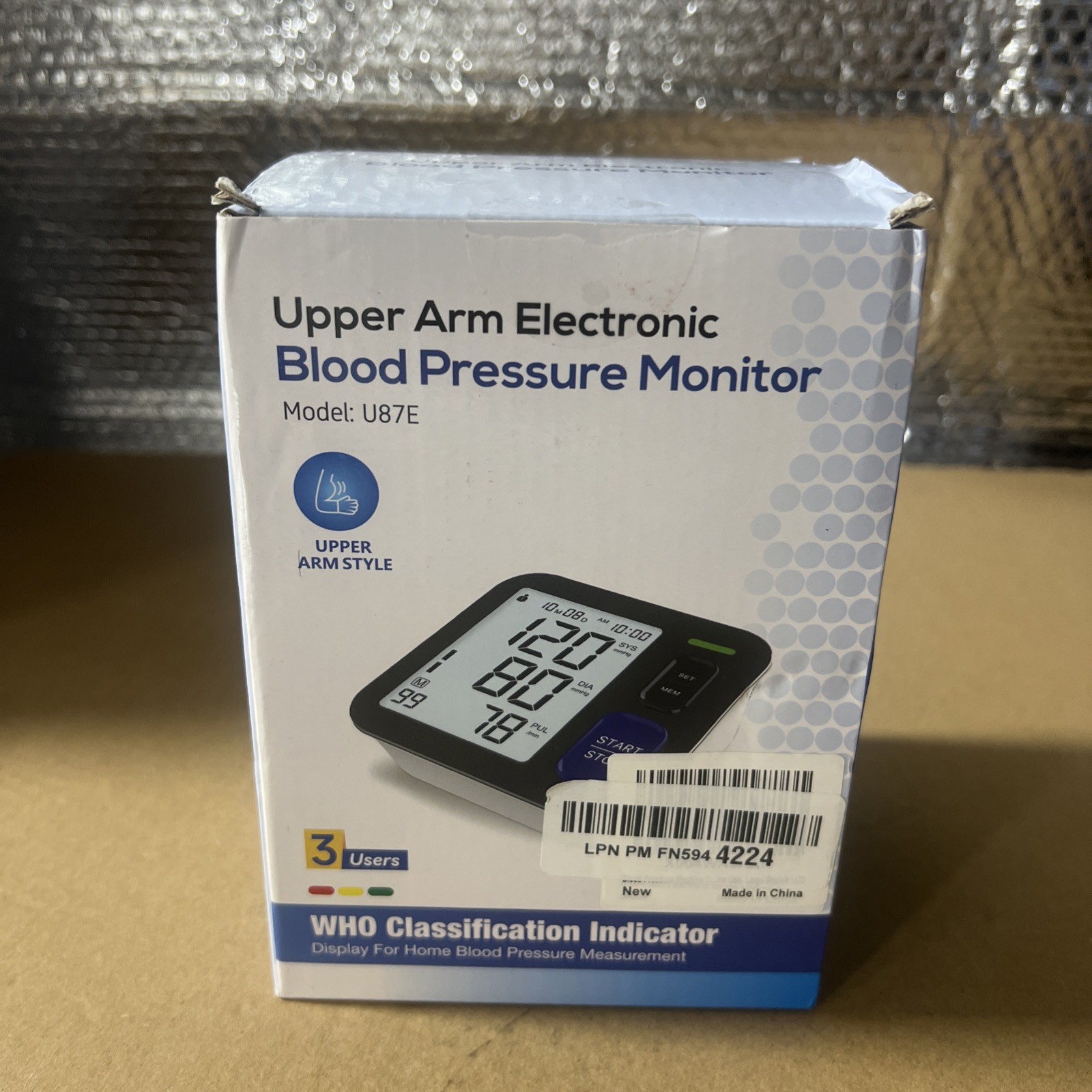 Upper Arm Digital Cuff Machine Blood Pressure Monitor New