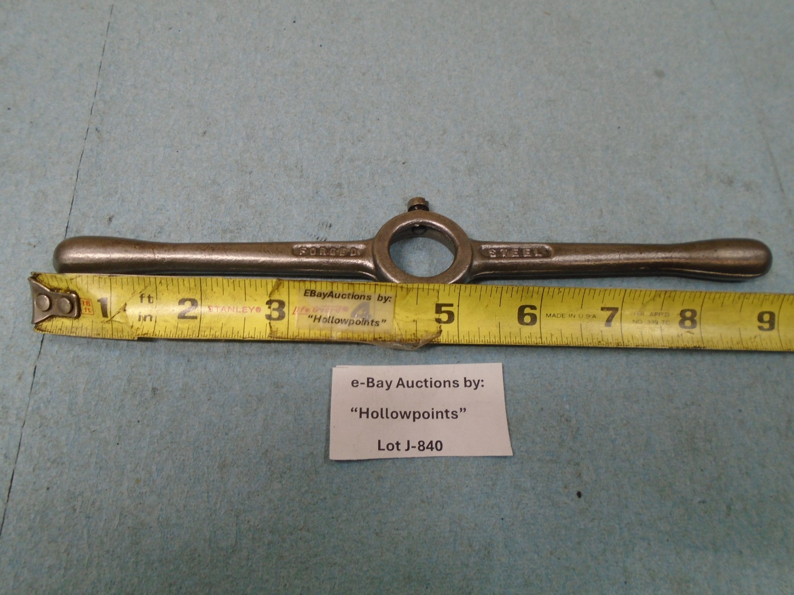 ACE No Name 1″ Round Forged Steel Die Handle Holder 9″ Long J840