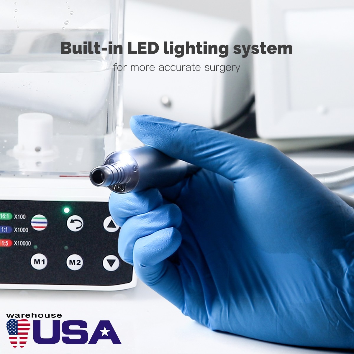 NSK Style Dental Brushless LED Electric Micro Motor/1:1/1:5 Increasing Handpiece