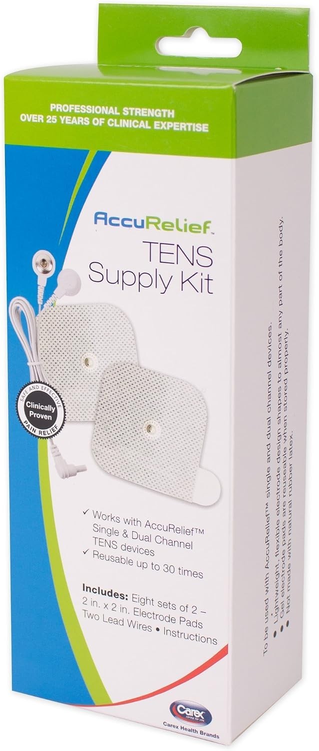 Universal TENS Unit Supply Kit – TENS Unit Pads and Lead Wires – for Single a…