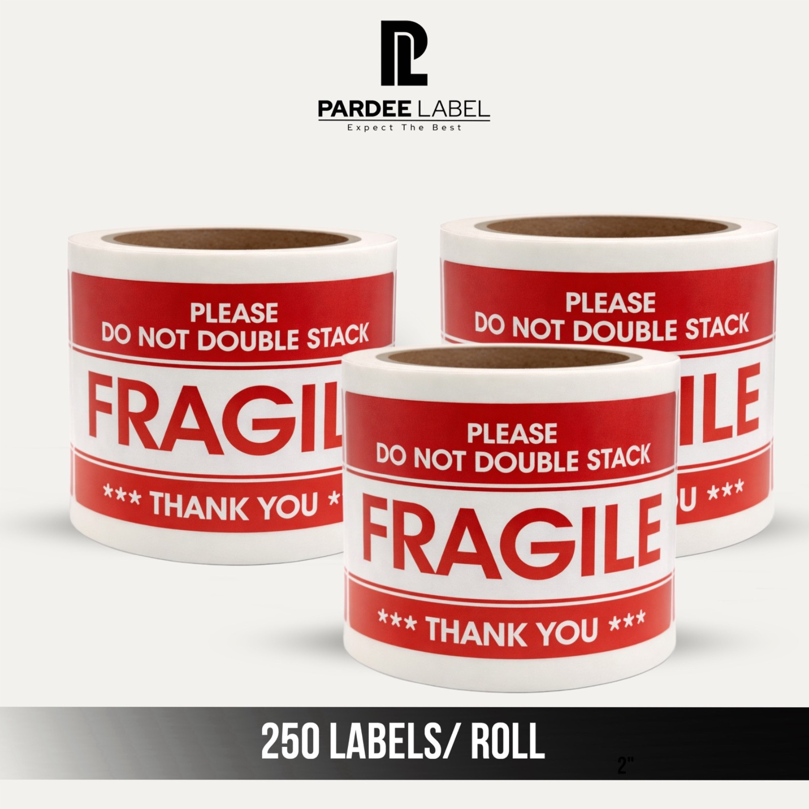 Fragile Stickers Red Print 3-1/4″ x 5-1/4″ – 250 Labels/Roll – Shipping Labels