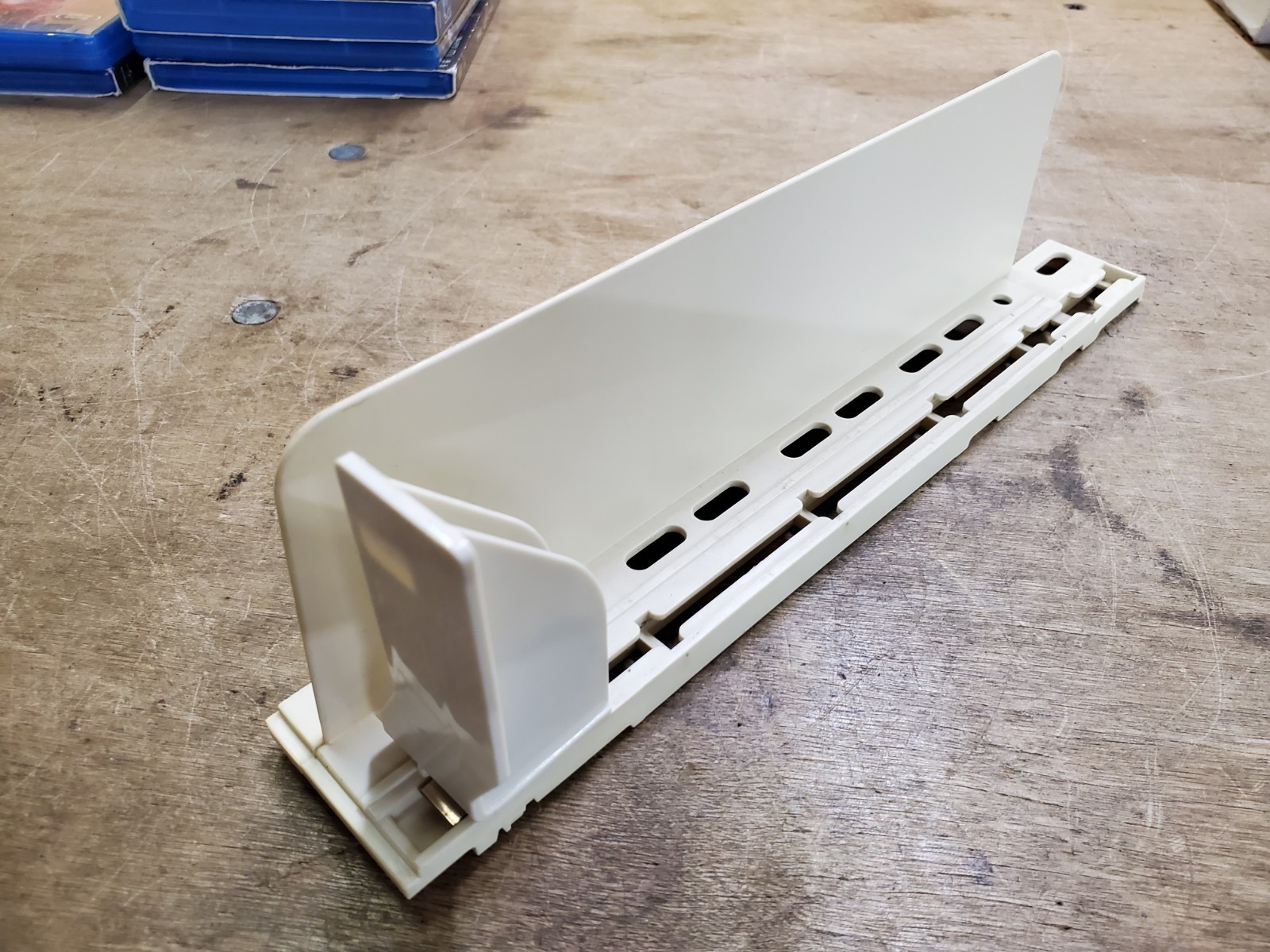 Lot of 55 RTC Profit Pusher 12″ T-Track Automatic Spring-Feed Shelf Units, Beige