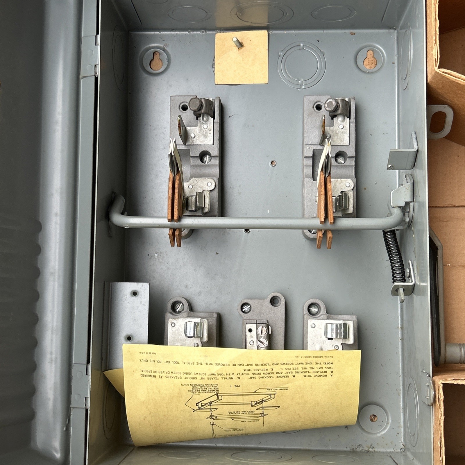 Vintage Federal Pacific Electric Enclosed Safety Switch Box Original Box Papers