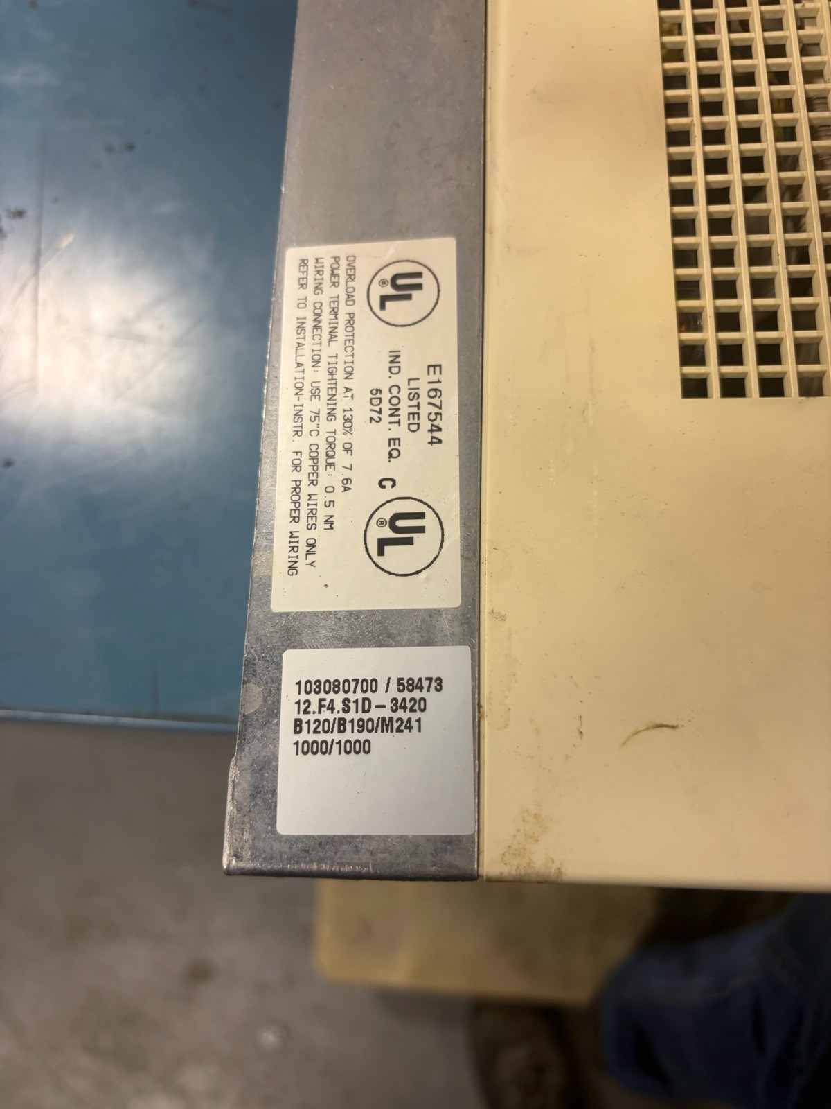 KEB 12.F4.S1D-3420 COMBIVERT DRIVE 12F4S1D3420 12.F4.S1D-3420 USED