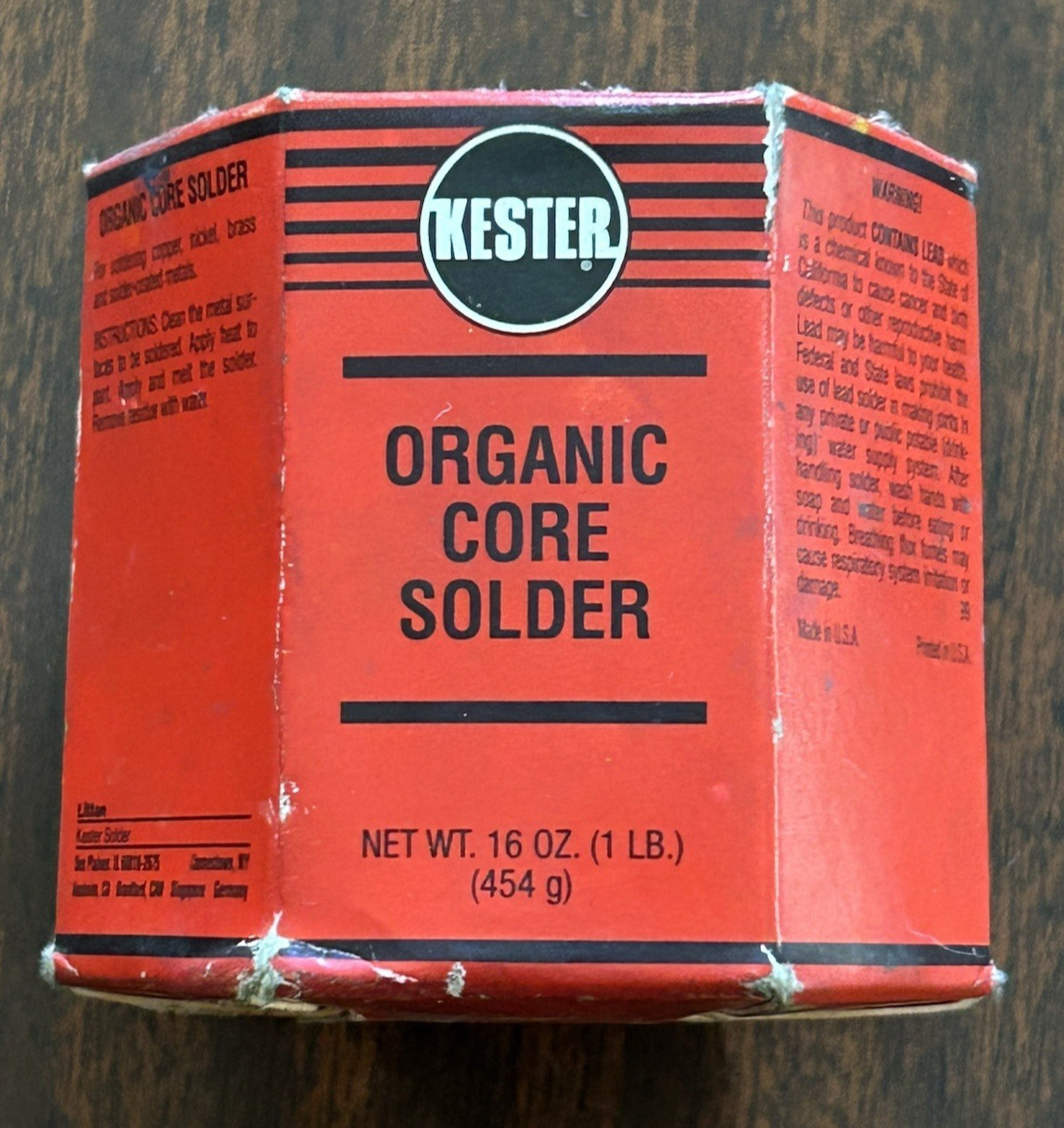 Genuine Kester 24-6337-6401 ORGANIC CORE, 0.020″ dia., 1 lb. NEW